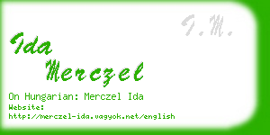 ida merczel business card